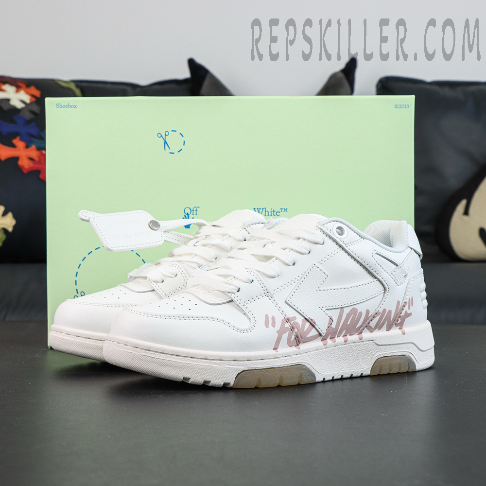 Off-White Out of Office 'For Walking - White Pink'