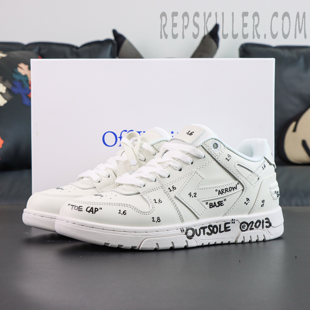 Off-White Out of Office Leather 'WHITE - BLACK'