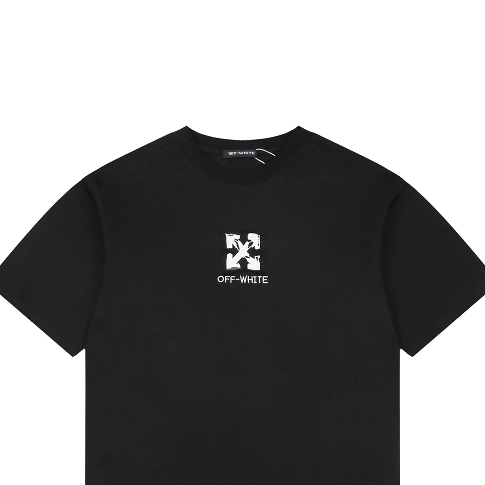 Off-White Scribble Arrow Embroidered T-Shirt Black