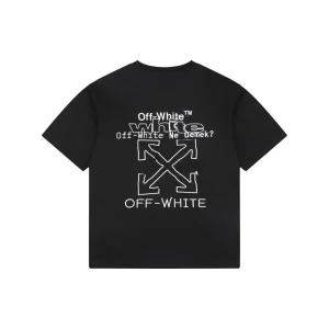 Off-White Scribble Arrow Embroidered T-Shirt Black Back view