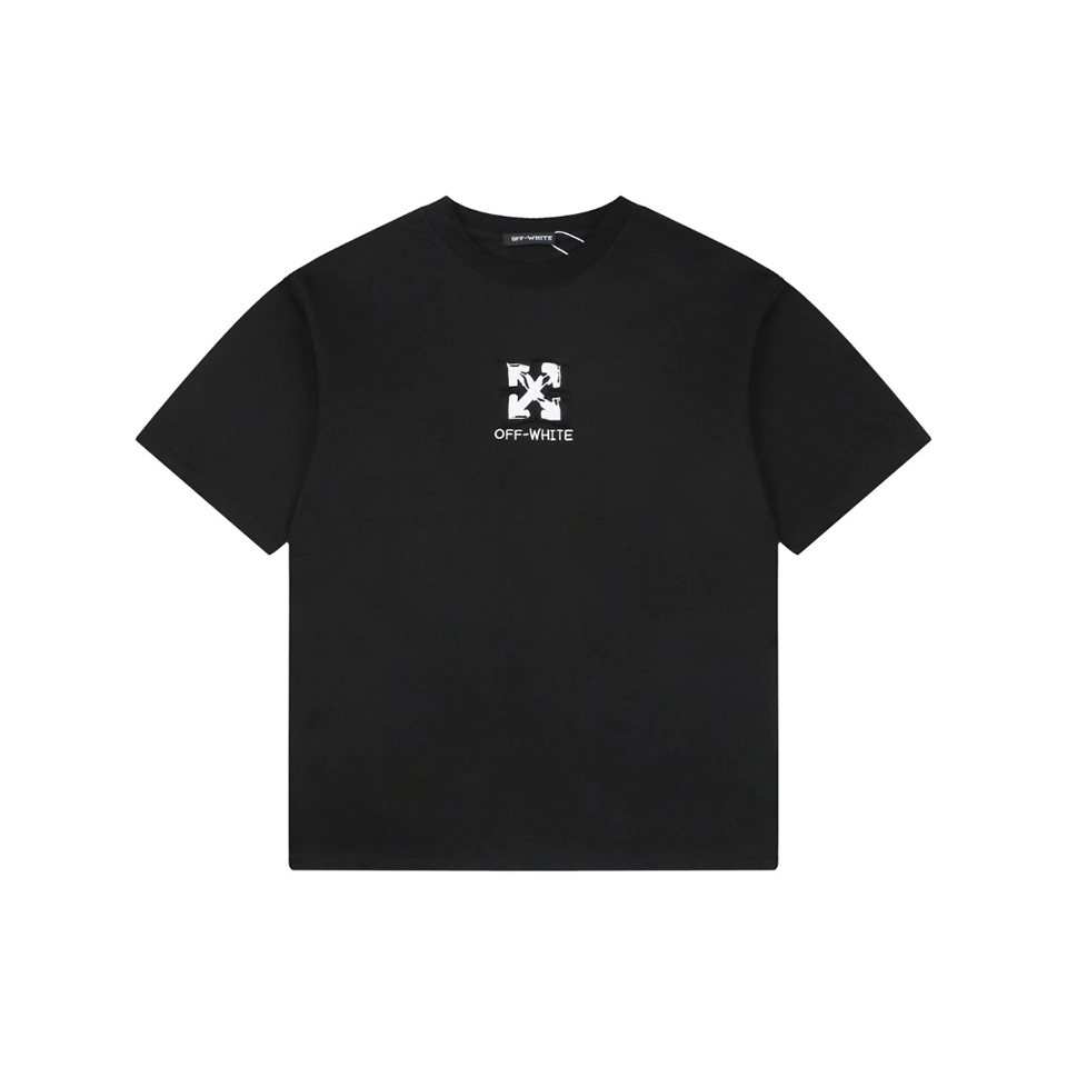 Off-White Scribble Arrow Embroidered T-Shirt Black Front view