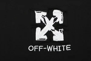 Off-White Scribble Arrow Embroidered T-Shirt Black Front Print