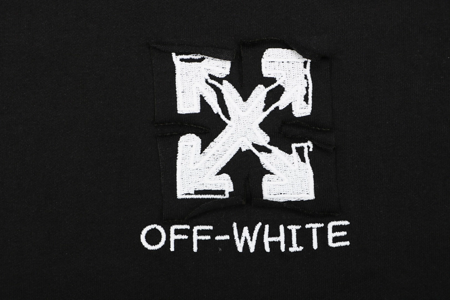 Off-White Scribble Arrow Embroidered T-Shirt Black Front Print