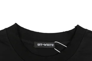 Off-White Scribble Arrow Embroidered T-Shirt Black Collar