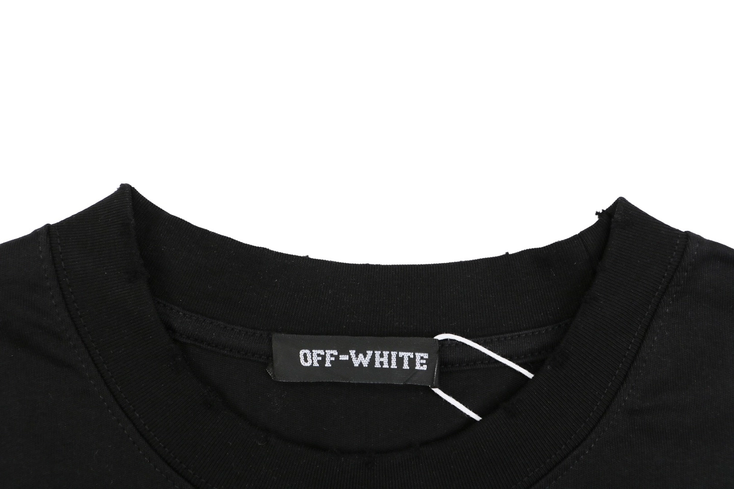 Off-White Scribble Arrow Embroidered T-Shirt Black Collar