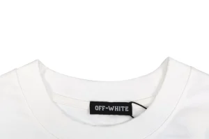 Off-White Scribble Arrow Embroidered T-Shirt White Collar