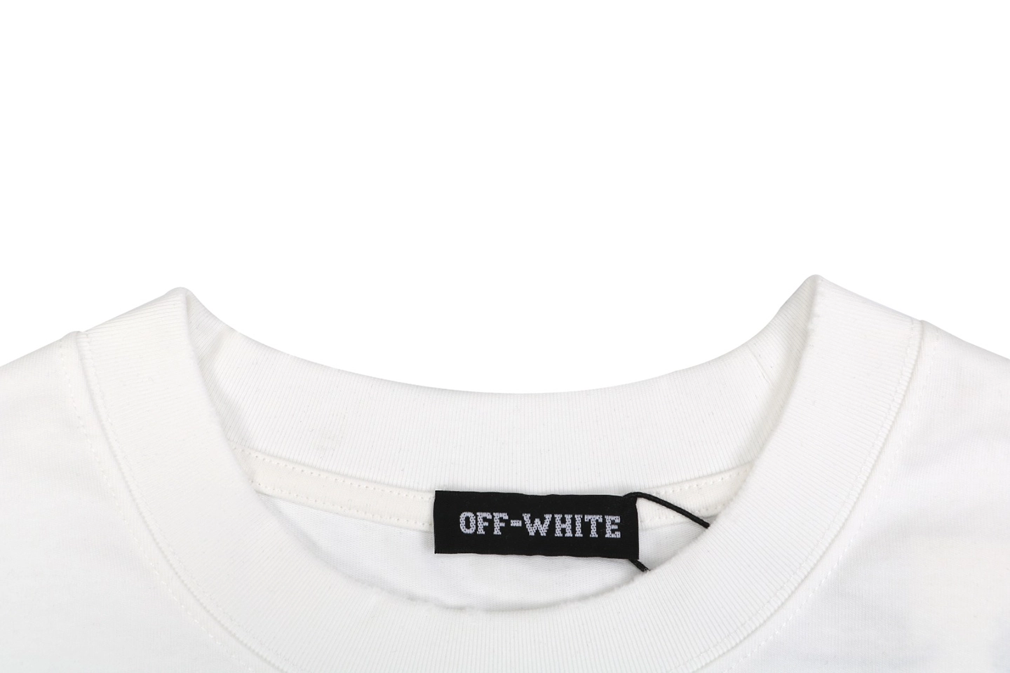 Off-White Scribble Arrow Embroidered T-Shirt White Collar