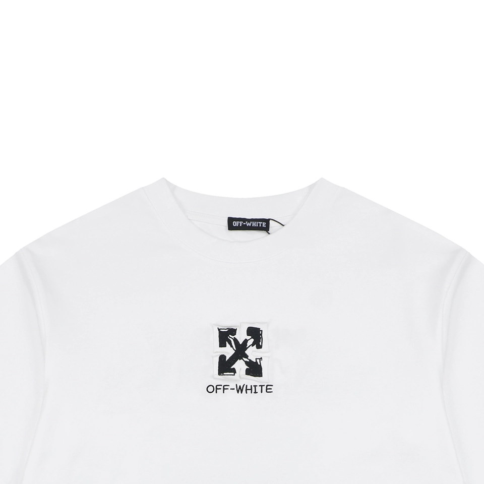 Off-White Scribble Arrow Embroidered T-Shirt White