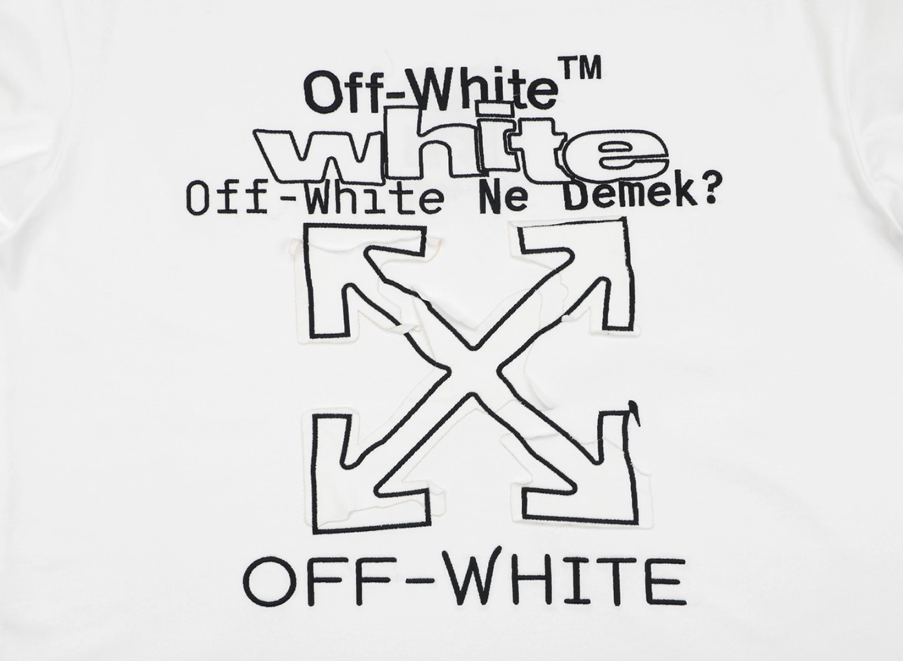 Off-White Scribble Arrow Embroidered T-Shirt White Back Print