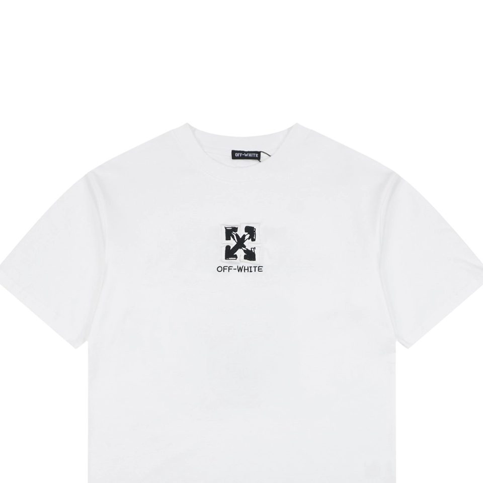 Off-White Scribble Arrow Embroidered T-Shirt White