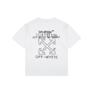 Off-White Scribble Arrow Embroidered T-Shirt White Back view
