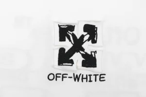 Off-White Scribble Arrow Embroidered T-Shirt White Front Print