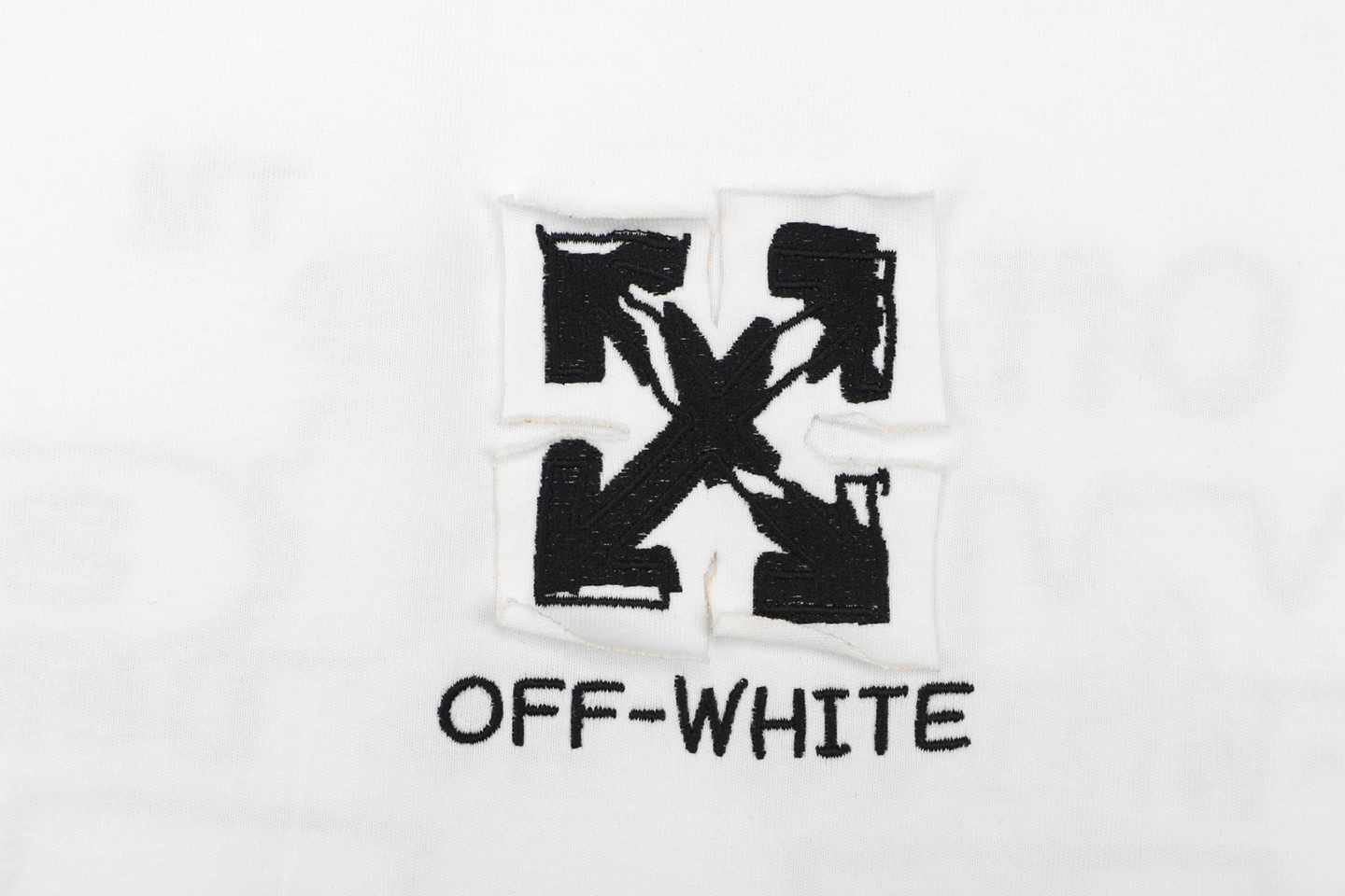 Off-White Scribble Arrow Embroidered T-Shirt White Front Print