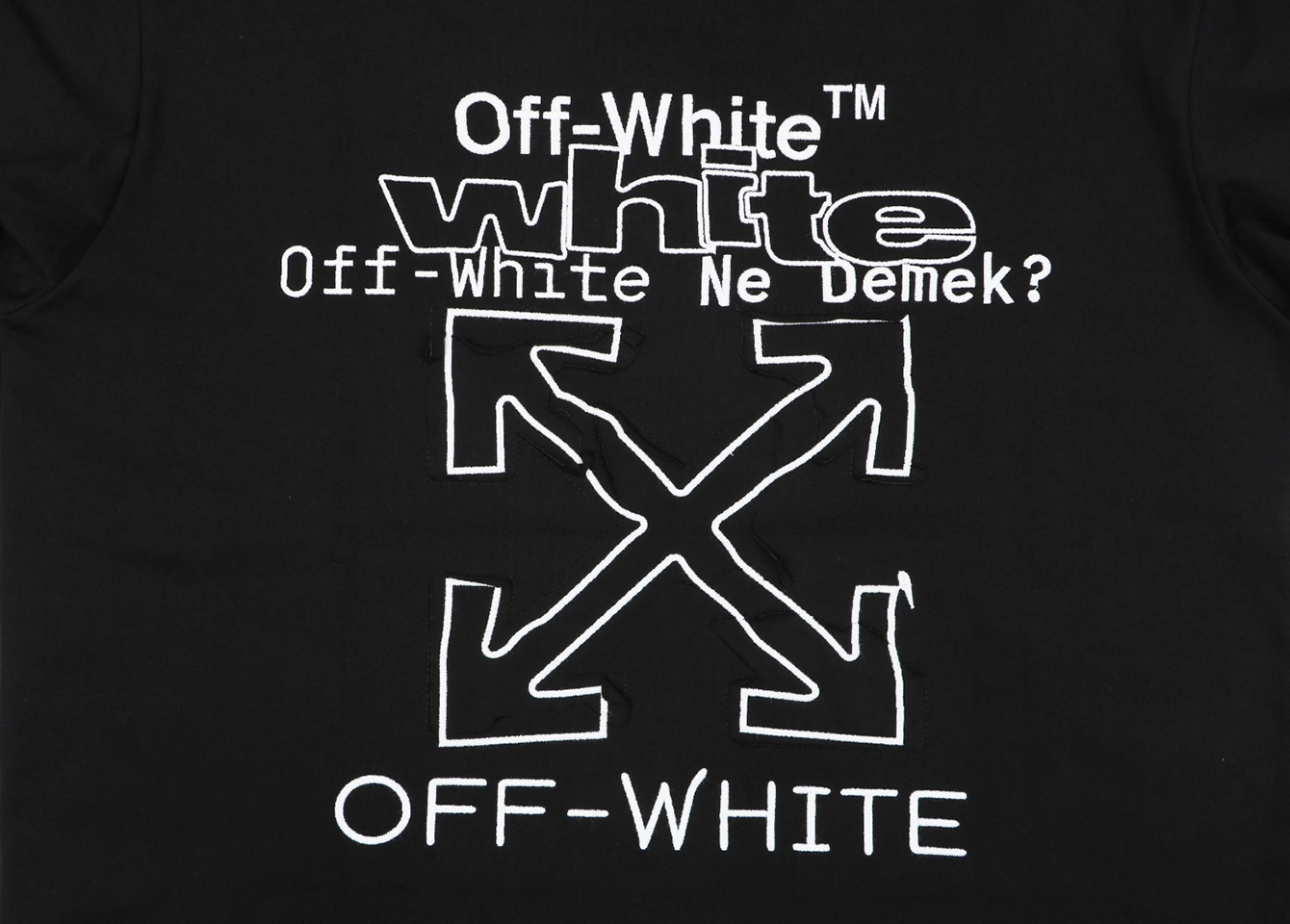 Off-White Scribble Arrow Embroidered T-Shirt Black Back Print