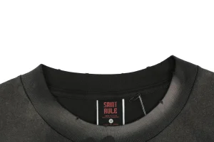 Saint Michael Mechanical Dinosaur Graphic T-Shirt Collar