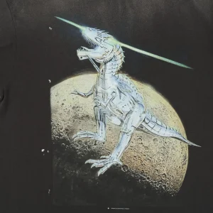 Saint Michael Mechanical Dinosaur Graphic T-Shirt Front Print