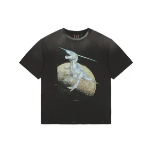 Saint Michael Mechanical Dinosaur Graphic T-Shirt Front view