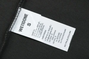 We11done Gradient Logo Graphic T-Shirt Grey Wash label