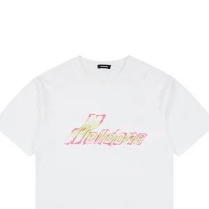 We11done Gradient Logo Graphic T-Shirt White