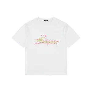 We11done Gradient Logo Graphic T-Shirt White Front view