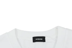 We11done Gradient Logo Graphic T-Shirt White Collar