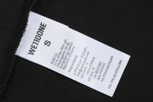 We11done Gradient Logo Graphic T-Shirt Black Wash label