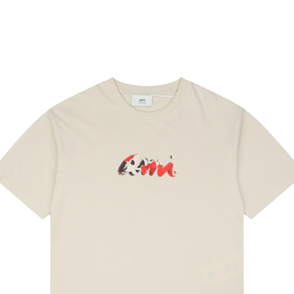 AMI Floral Letter Appliqué T-Shirt