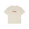 AMI Floral Letter Appliqué T-Shirt