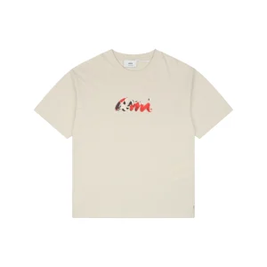 AMI Floral Letter Appliqué T-Shirt Front view