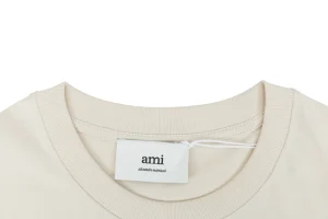 AMI Floral Letter Appliqué T-Shirt Collar