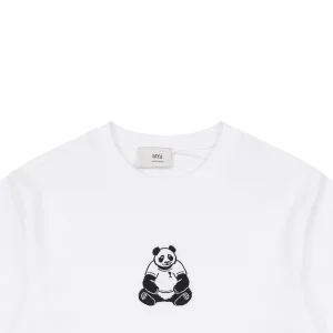 AMI Panda Heart Embroidered T-Shirt