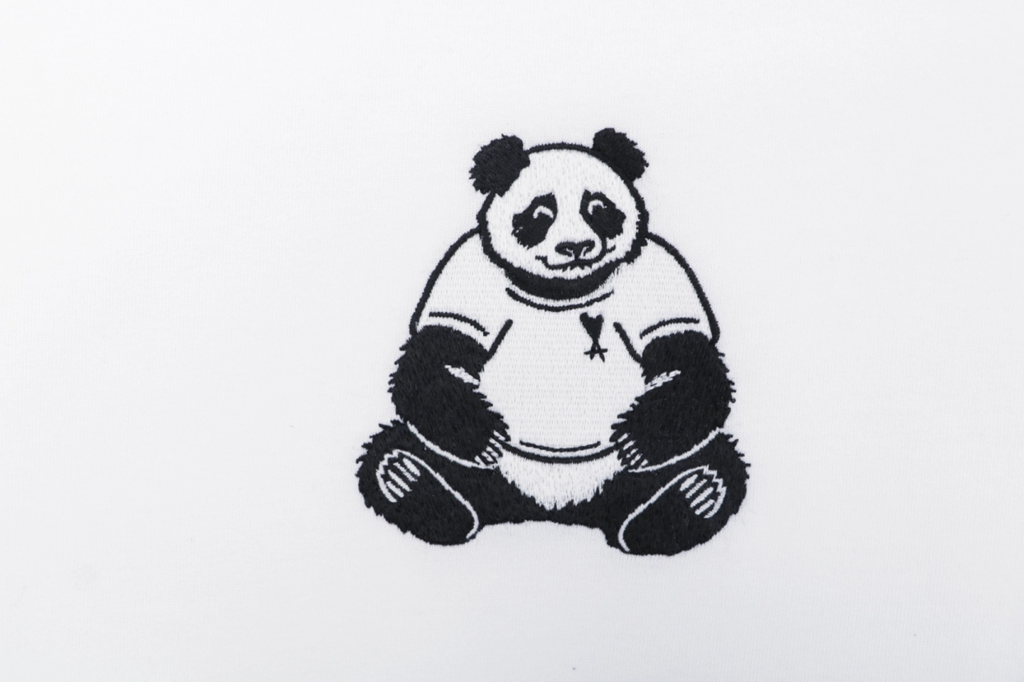 AMI Panda Heart Embroidered T-Shirt Front Print