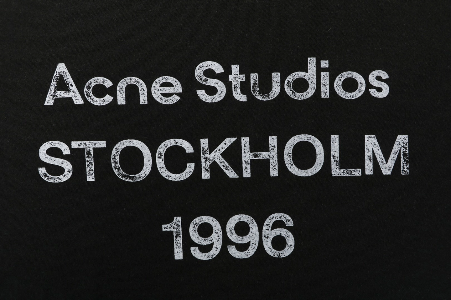 Acne Studios 1996 Distressed Logo T-Shirt Front Print