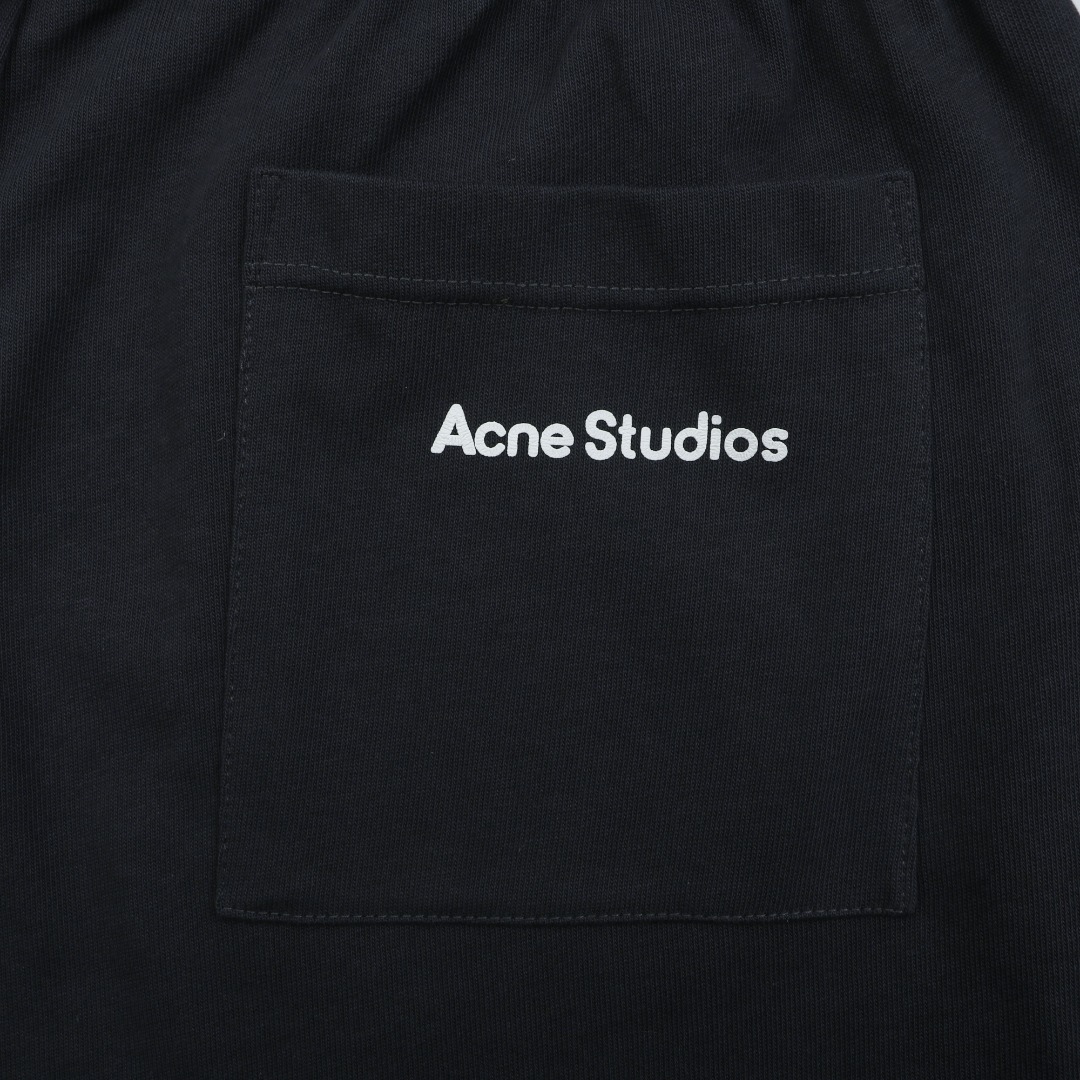 Acne Studios Back Pocket Logo Sweat Shorts Brand