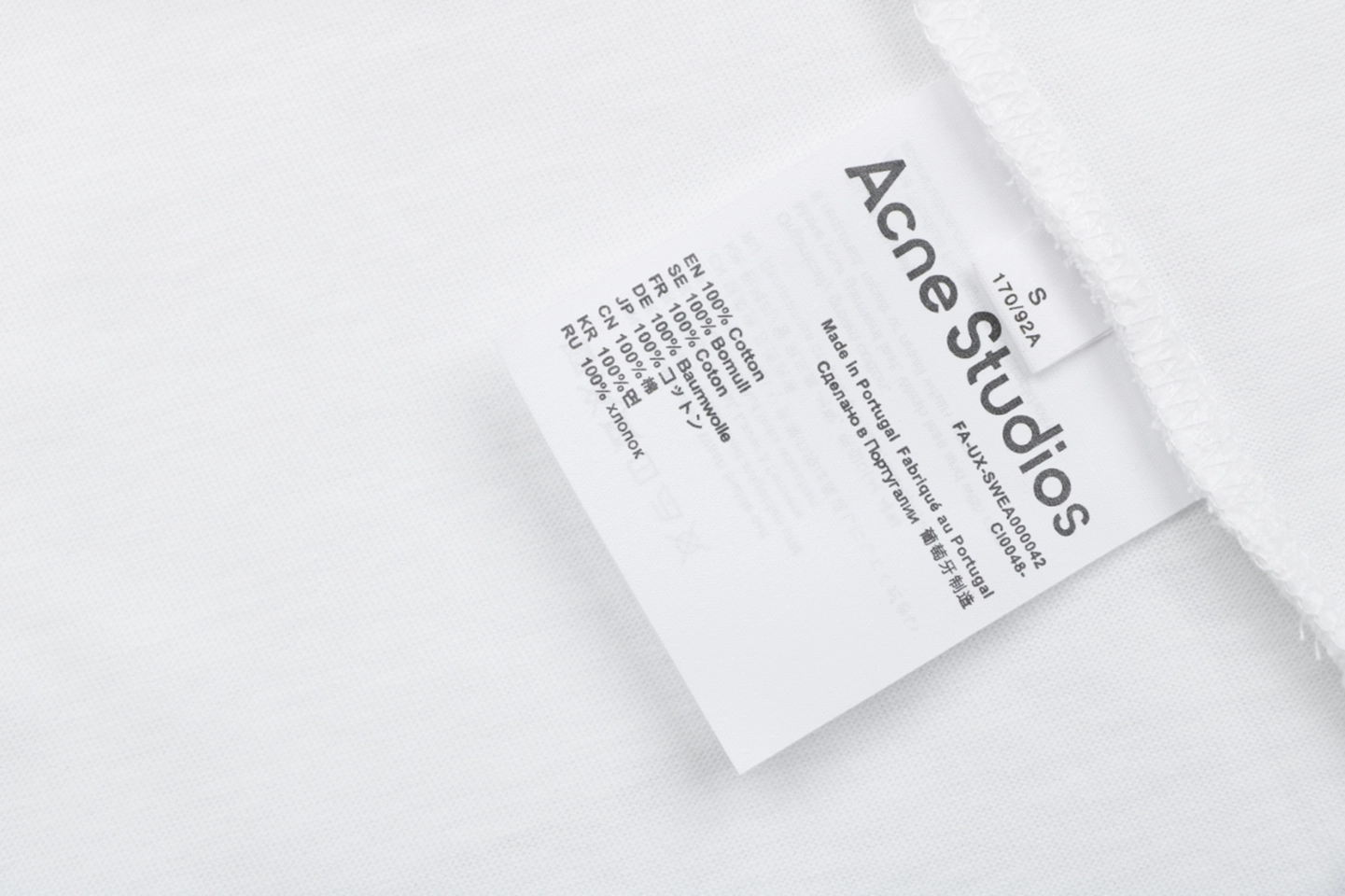 Acne Studios Contemporary Art Graphic T-Shirt Wash label