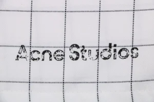 Acne Studios Grid Check Tailored Shorts Brand Print