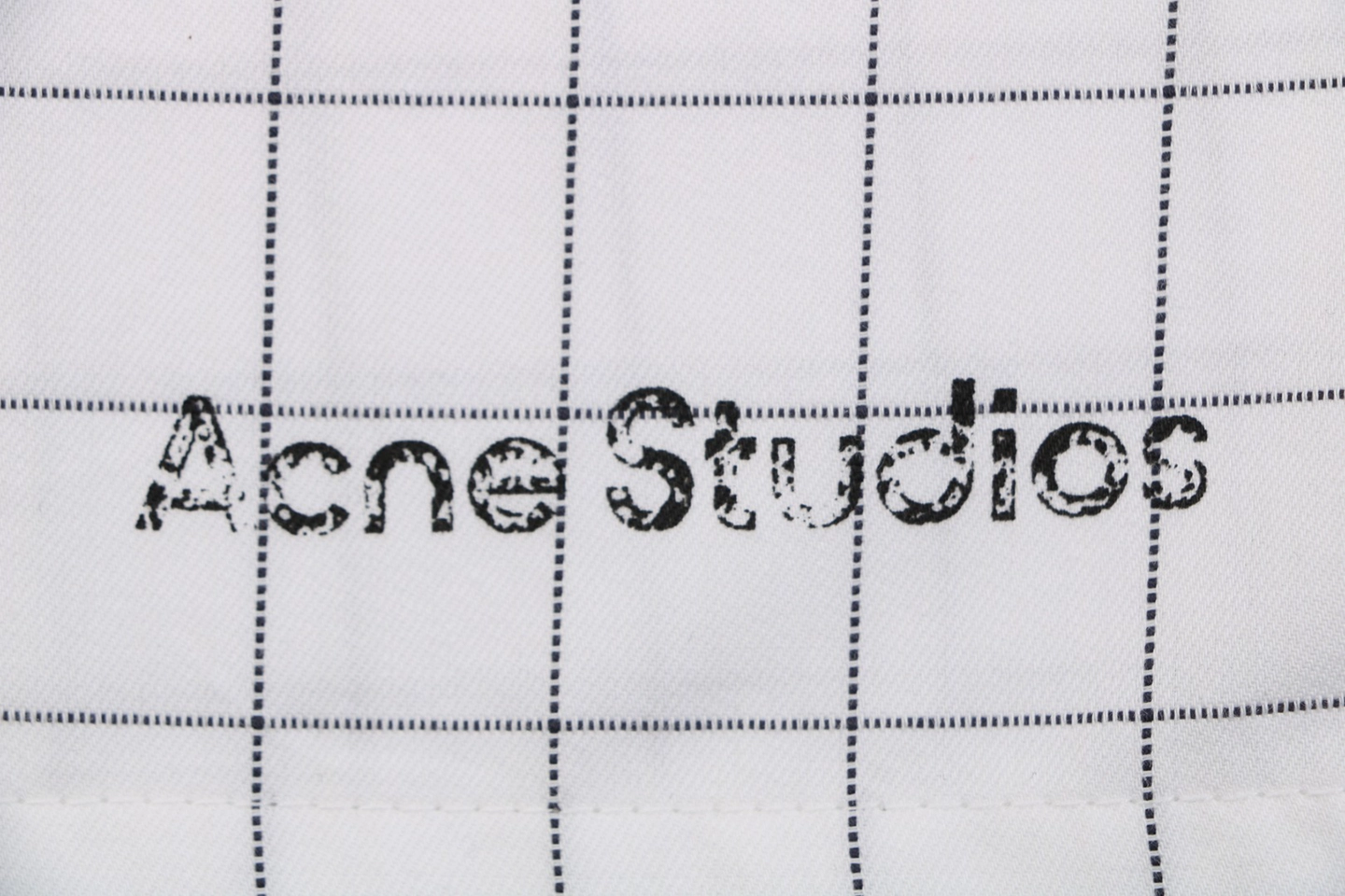 Acne Studios Grid Check Tailored Shorts Brand Print