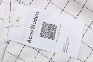 Acne Studios Grid Check Tailored Shorts Wash label