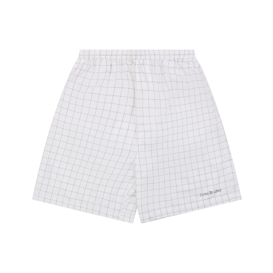 Acne Studios Grid Check Tailored Shorts Front view