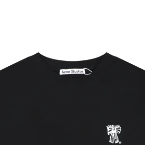 Acne Studios Ribbon Logo Oversized T-Shirt Black