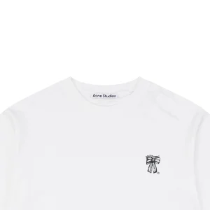 Acne Studios Ribbon Logo Oversized T-Shirt White