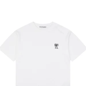 Acne Studios Ribbon Logo Oversized T-Shirt White
