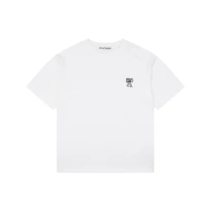 Acne Studios Ribbon Logo Oversized T-Shirt White Front view