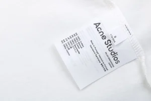 Acne Studios Ribbon Logo Oversized T-Shirt White Wash label