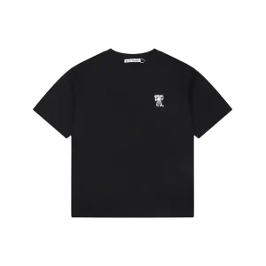 Acne Studios Ribbon Logo Oversized T-Shirt Black Front view