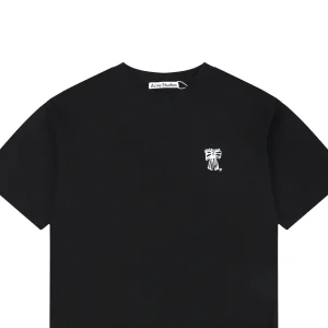 Acne Studios Ribbon Logo Oversized T-Shirt Black