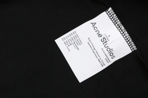 Acne Studios Ribbon Logo Oversized T-Shirt Black Wash label