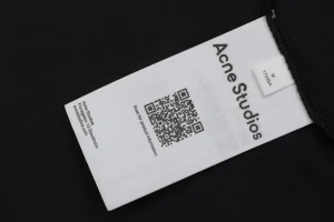 Acne Studios Signature Script Flocked T-Shirt Black Wash label