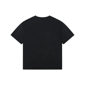 Acne Studios Signature Script Flocked T-Shirt Black Back view