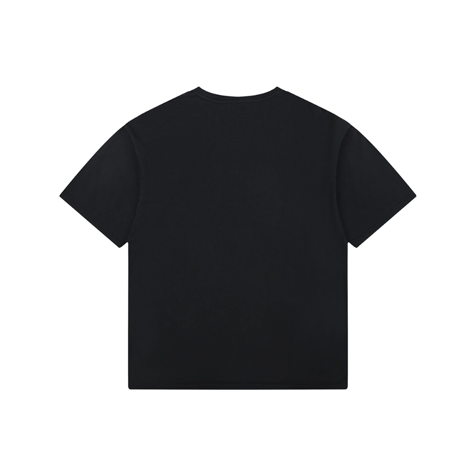 Acne Studios Signature Script Flocked T-Shirt Black Back view